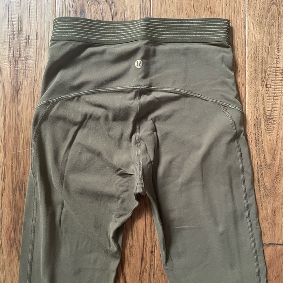 NWOT Rare Lululemon Principal Dancer Golden Lining Tight in Armory - Picture 9 of 10